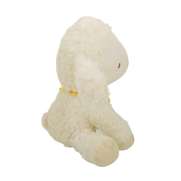 Hallmark White Lamb Plush Stuffed Animal Embroidered Eyes Yellow Bandana 2023 - Picture 4 of 8